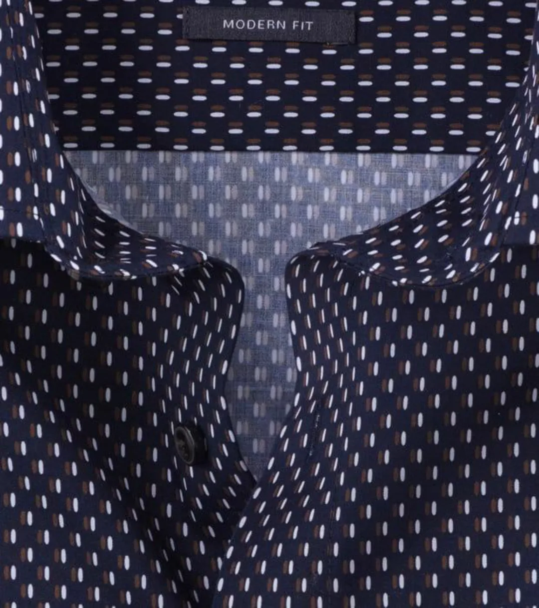 OLYMP Luxor Hemd Druck Navy - Größe 38 günstig online kaufen
