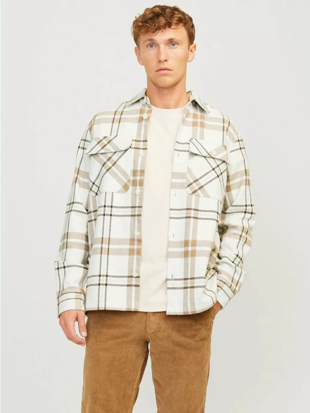 Jack & Jones Langarmhemd JPRRAYMOND MELANGE CHECK LS OVERSHIRT SN günstig online kaufen