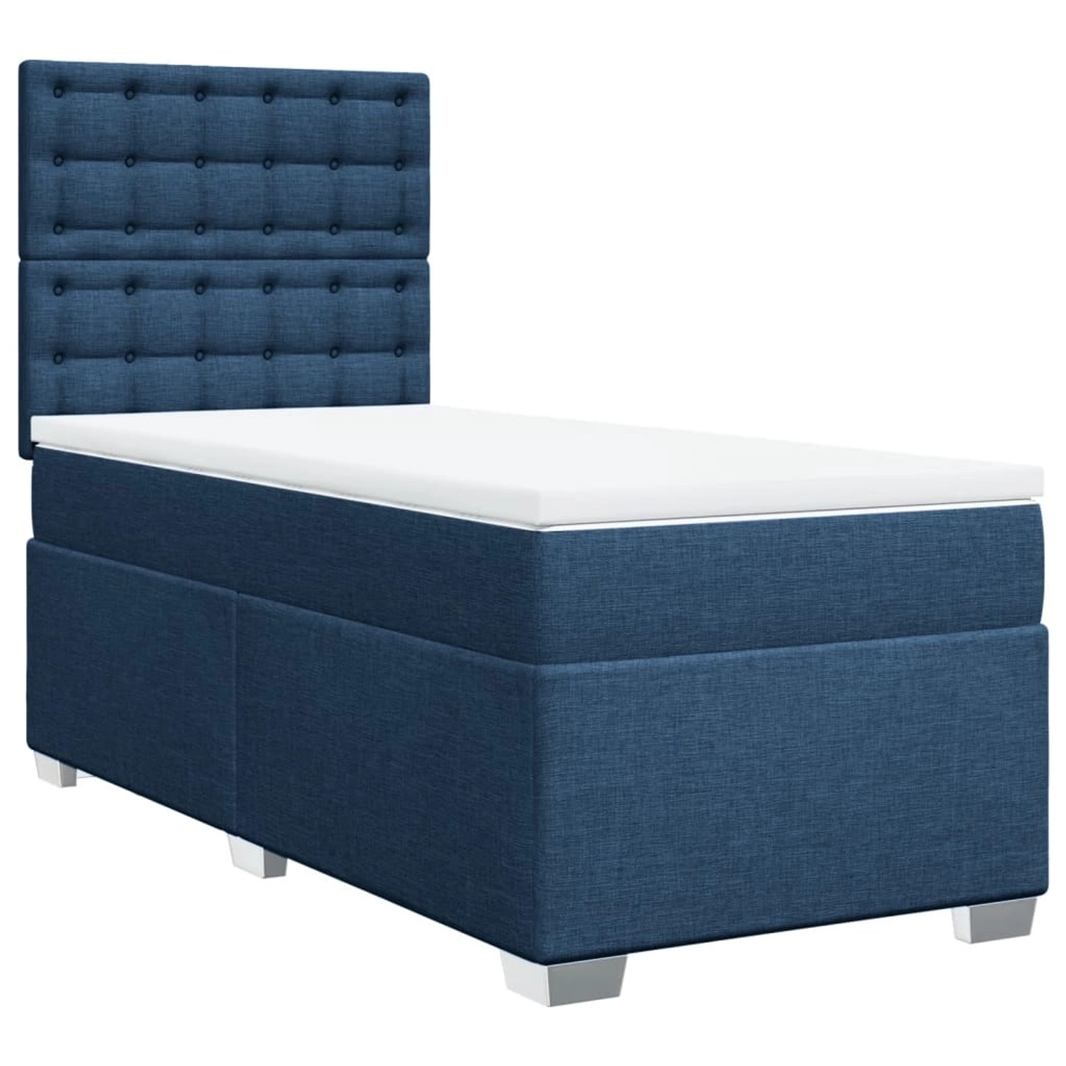 vidaXL Boxspringbett mit Matratze Blau 80x200 cm Stoff2105588 günstig online kaufen