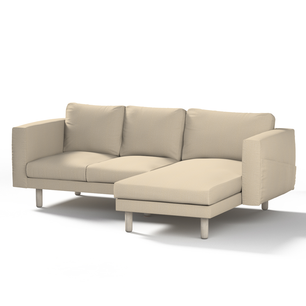 Bezug für Norsborg 3-Sitzer Sofa mit Recamiere, beige, Norsborg Bezug für 3 günstig online kaufen