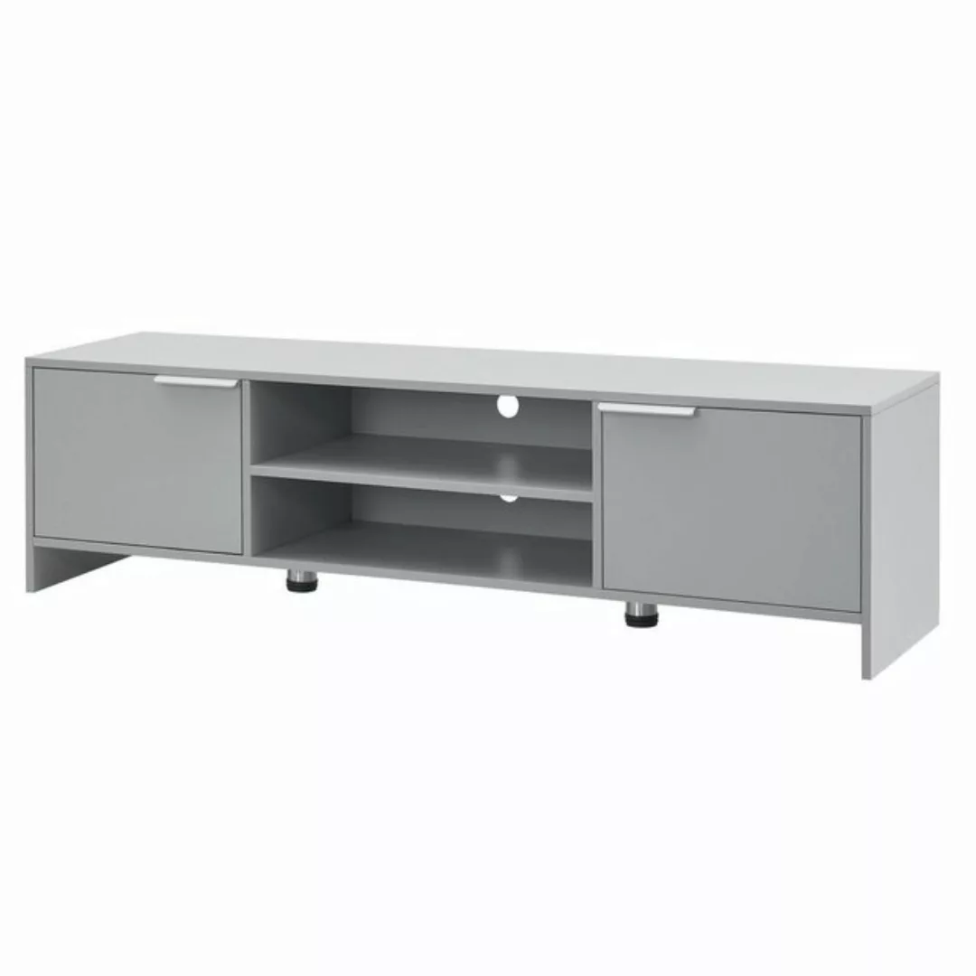 en.casa TV-Schrank »Stevns« mit 2 Türen 145x38x40 cm Hellgrau günstig online kaufen