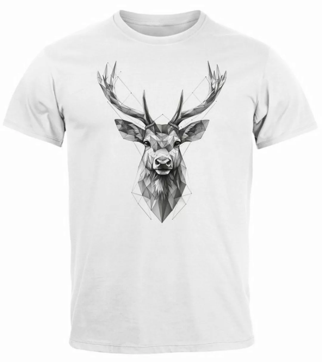 Neverless Print-Shirt Herren T-Shirt Trachtenshirt Hirsch Tiermotiv WildTie günstig online kaufen