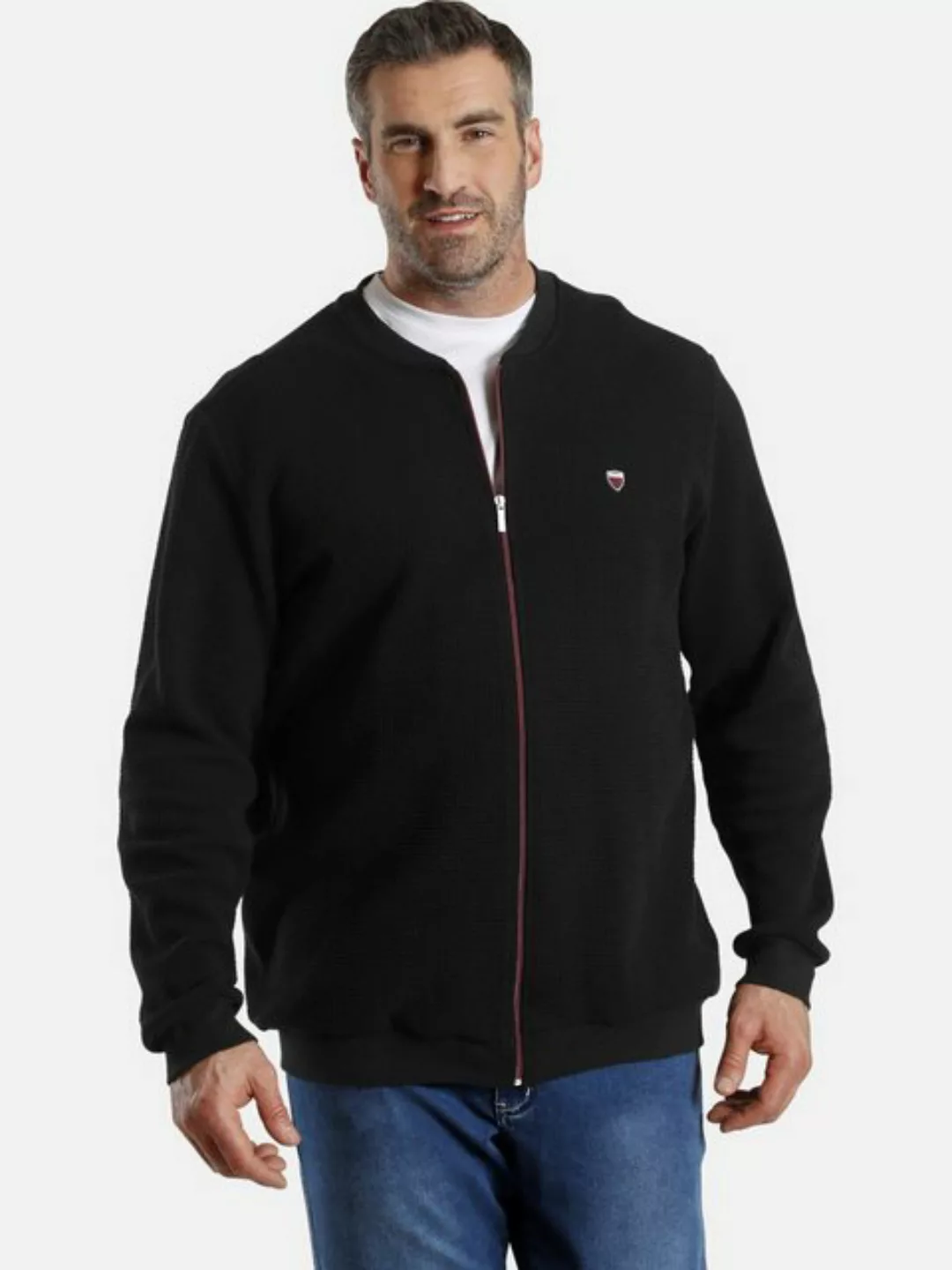 Charles Colby Sweatjacke DUKE COLM +Fit Kollektion, Waffel-Pikee günstig online kaufen