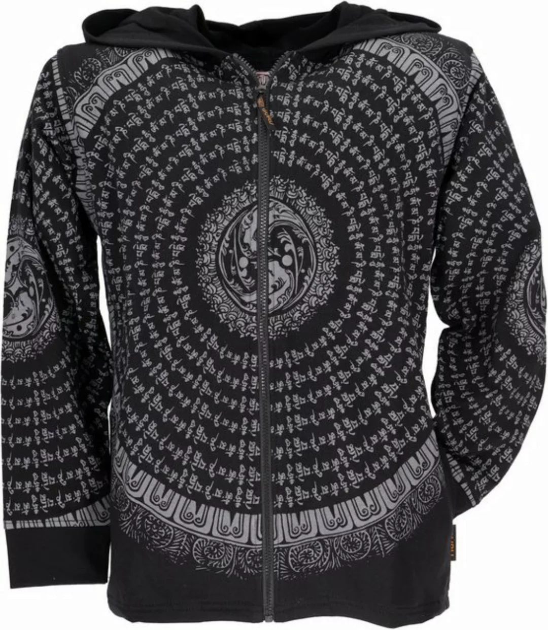 Guru-Shop Strickjacke Goa Jacke, Sweatshirt Jacke mit Mandala - schwarz Eth günstig online kaufen