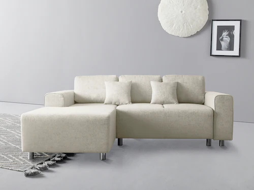 Home affaire Ecksofa »Györ«, L-Form, wahlweise mit Bettfunktion und Bettkas günstig online kaufen