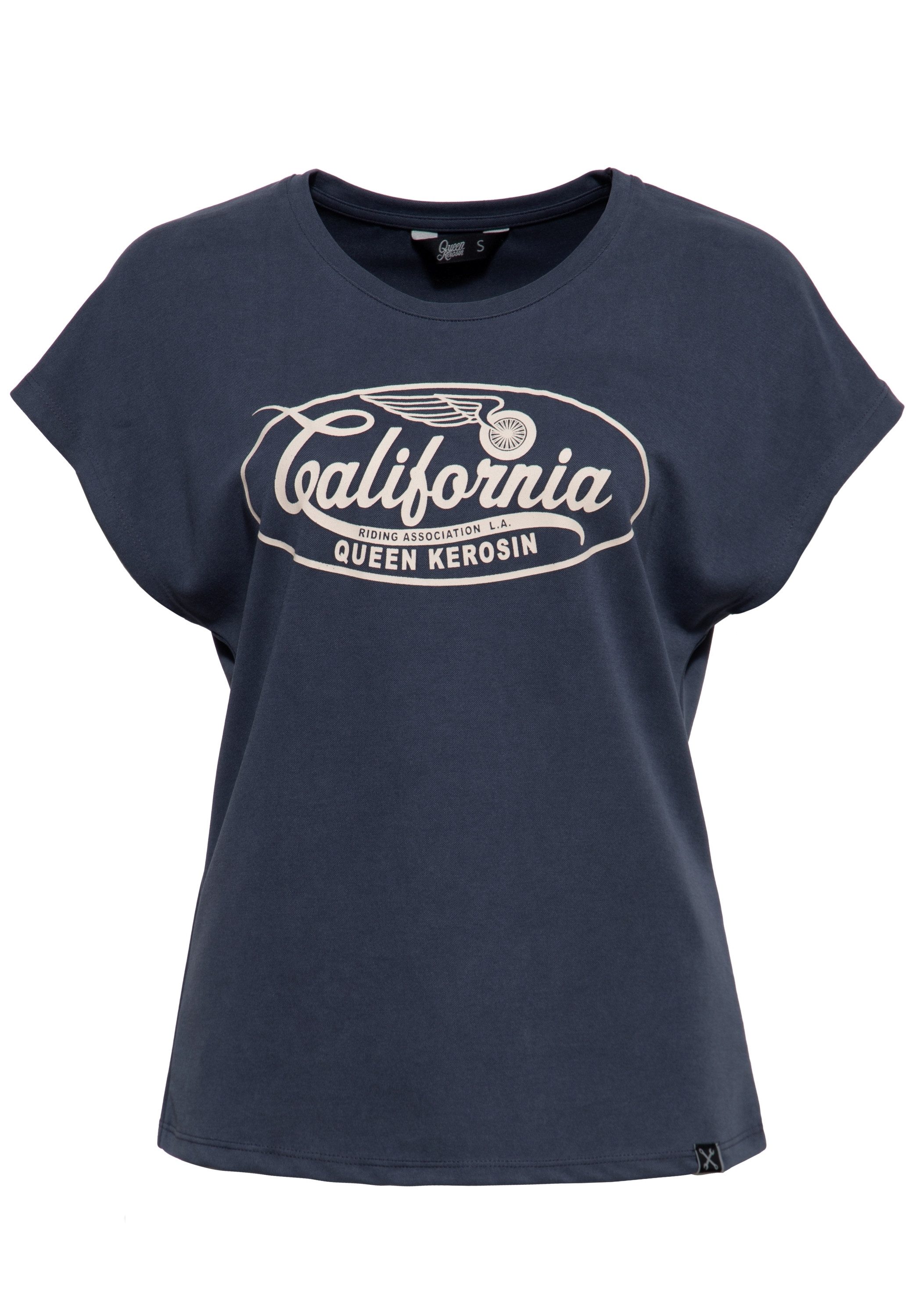 QueenKerosin T-Shirt California (1-tlg) Wohlfühlfaktor mit günstig online kaufen