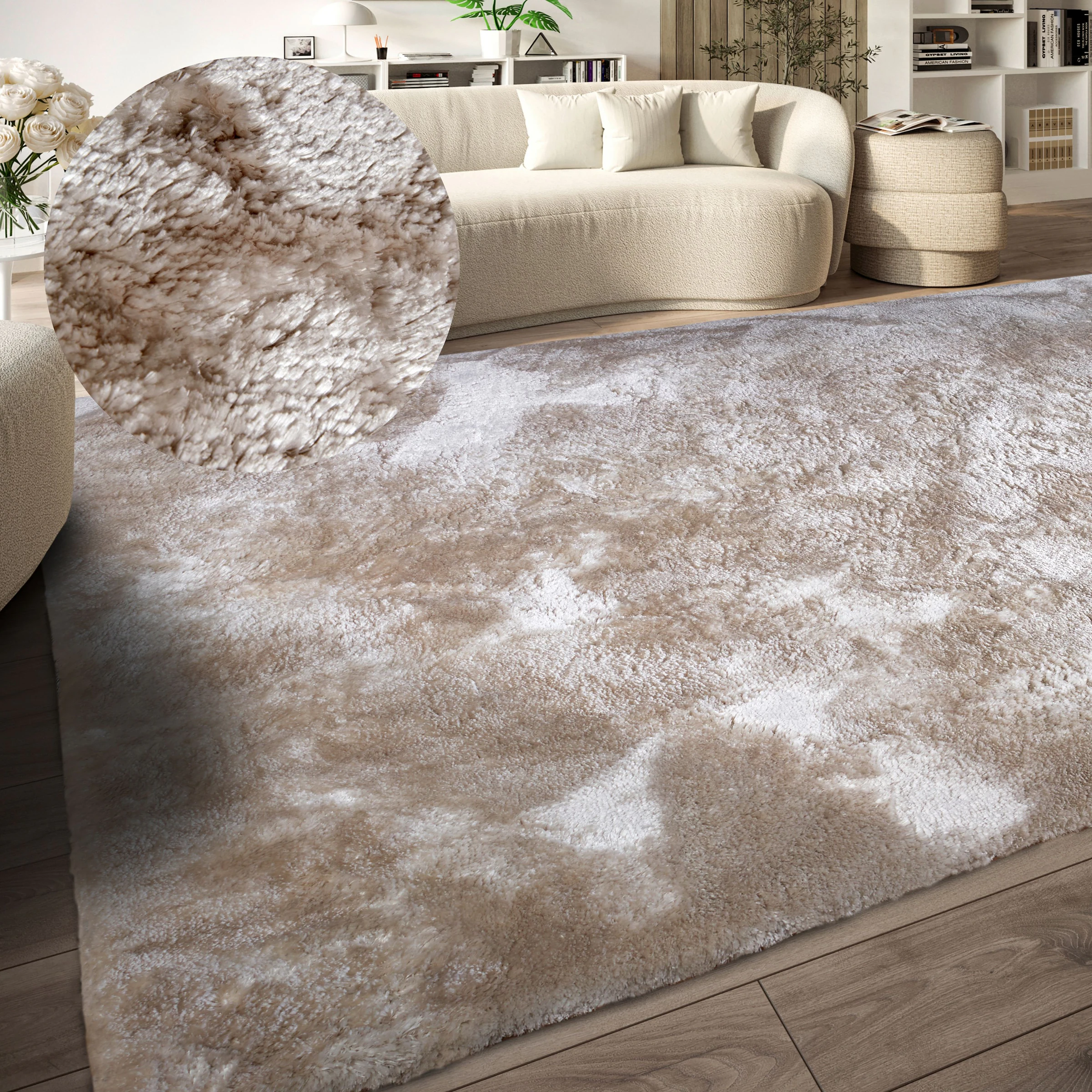 ELLE DECORATION Hochflor-Teppich »Calida«, rechteckig, 28 mm Höhe, Langflor günstig online kaufen