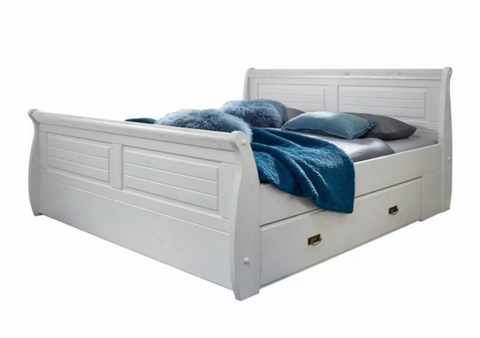 freiraum Bett SZ-0132, aus Kiefer massiv in weiß. Abmessungen (BxHxT) 147x9 günstig online kaufen