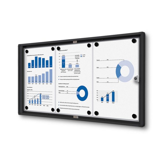 Showdown Displays Hängevitrine Economy SCXS - 3x DIN A4 - Aluminium - Schwa günstig online kaufen