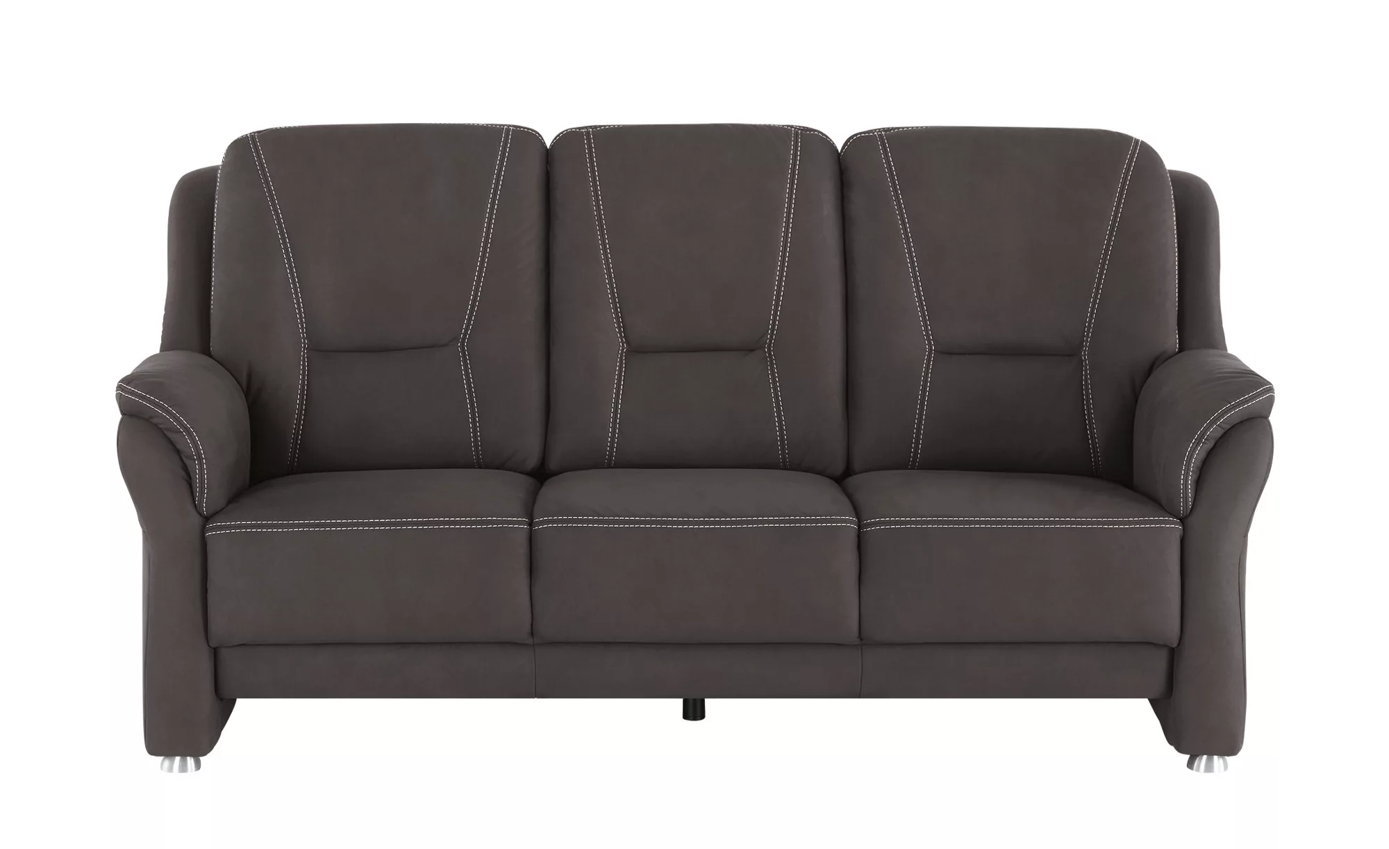 Sofa 3-sitzig aus Mikrofaser Wilma ¦ braun ¦ Maße (cm): B: 198 H: 100 T: 89 günstig online kaufen