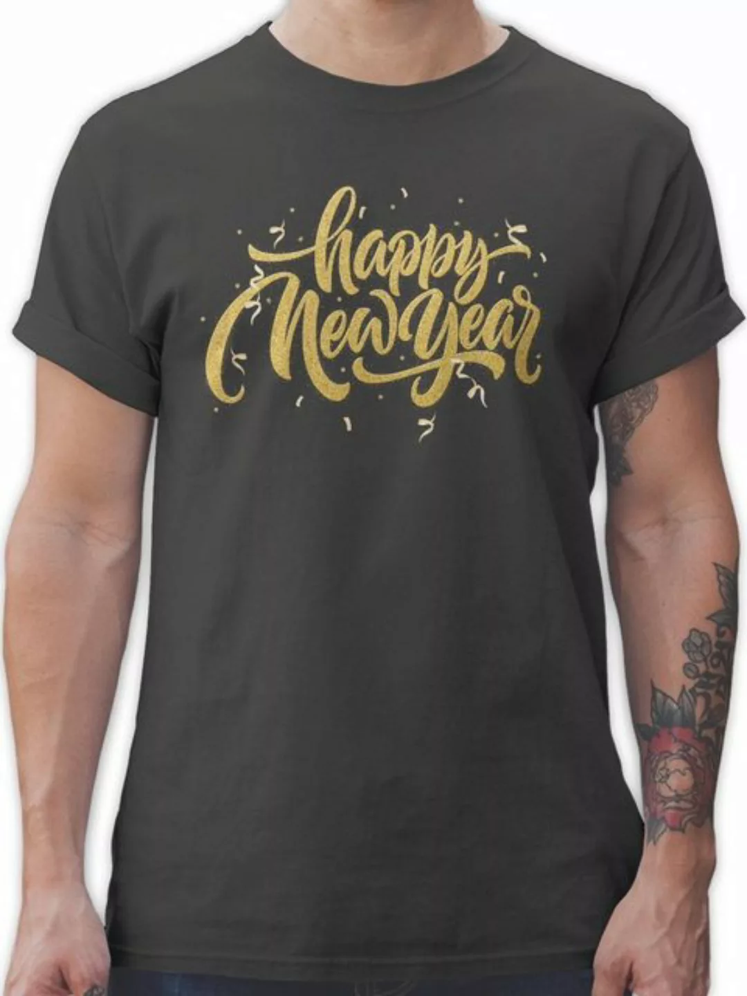 Shirtracer T-Shirt Happy New Year I Frohes Neues Jahr I Silvester I Jahresw günstig online kaufen