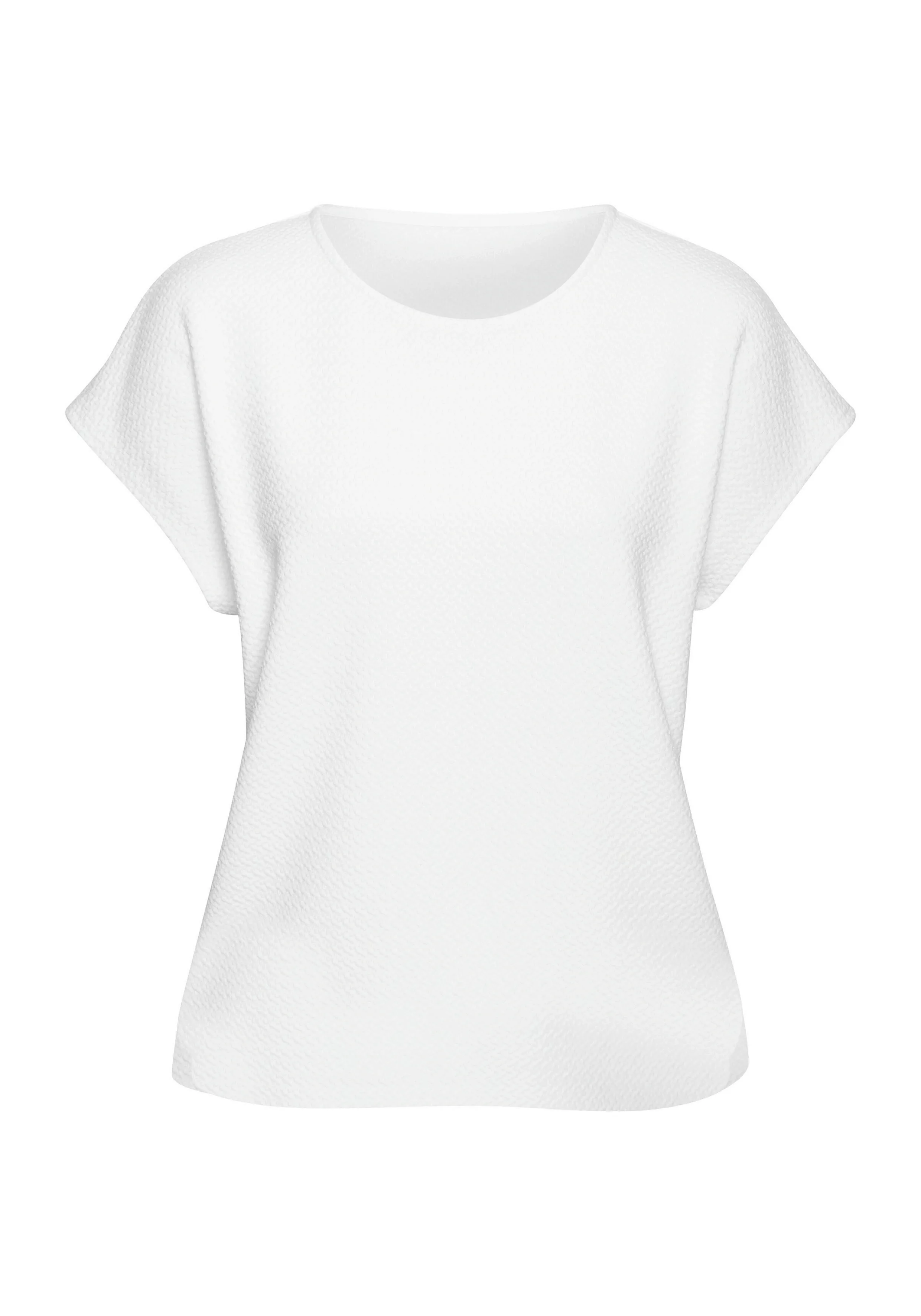 Vivance Kurzarmshirt "aus bügelfreier Strukturqualität", mit Viskose günstig online kaufen