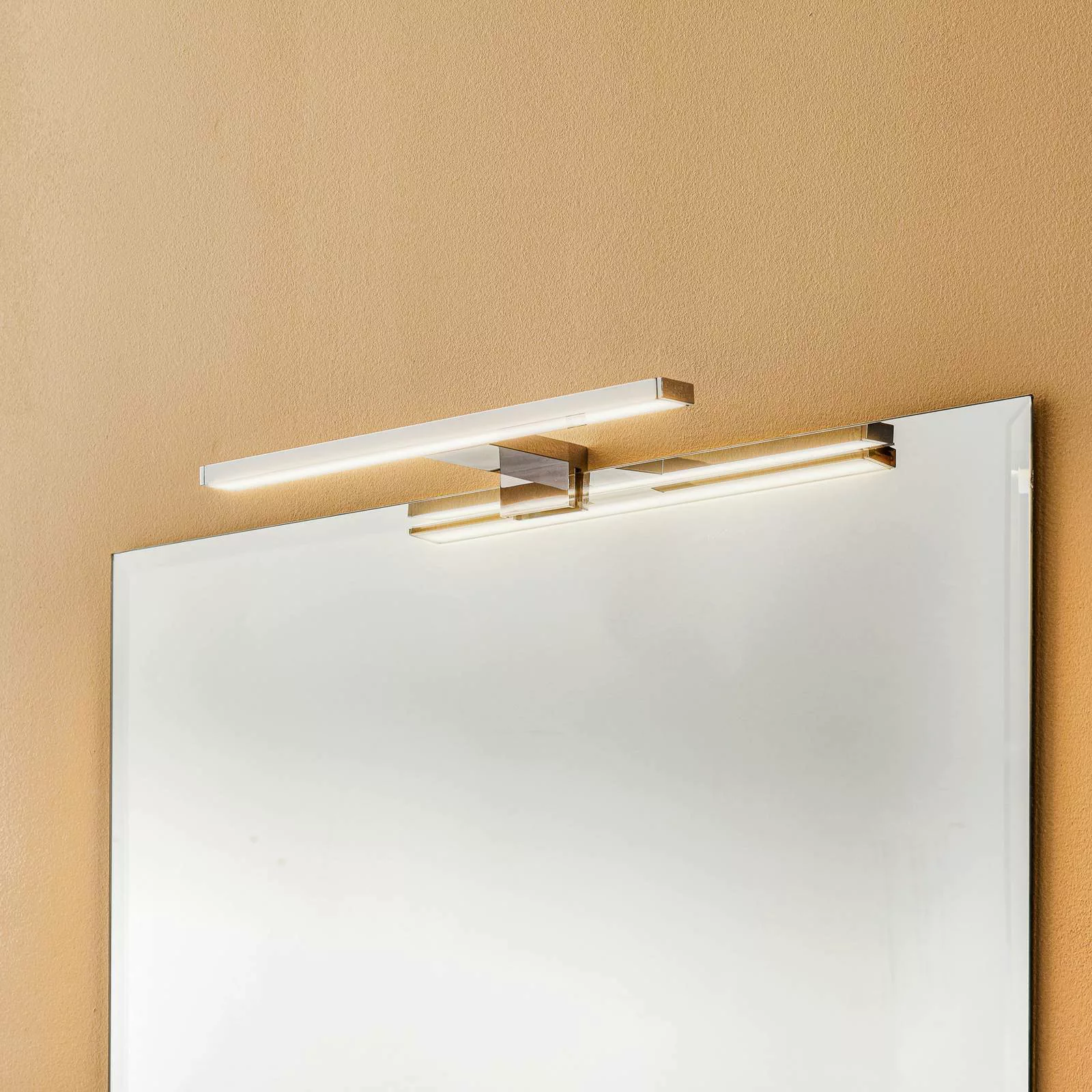 LED-Bad-Spiegelleuchte, 1-flammig chrom - silber - 10,3 cm - 3,6 cm - Lampe günstig online kaufen