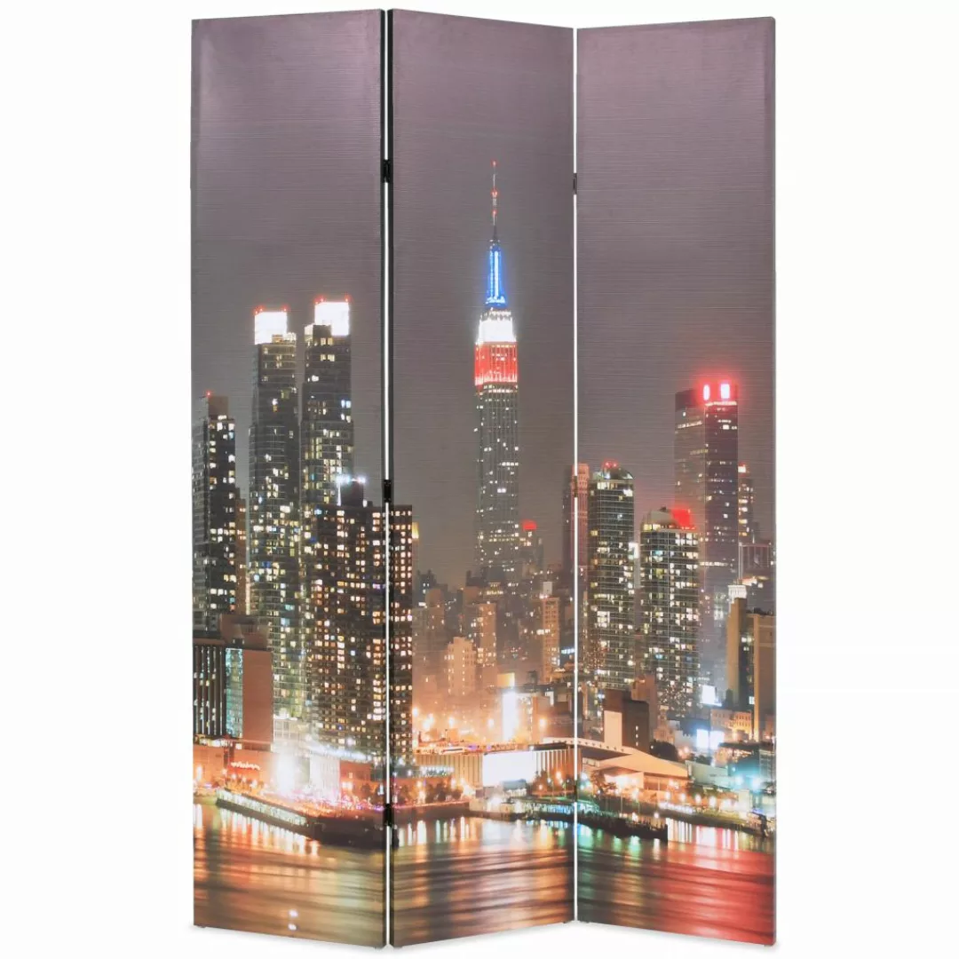 Raumteiler Klappbar 120 X 170 Cm New York Bei Nacht günstig online kaufen