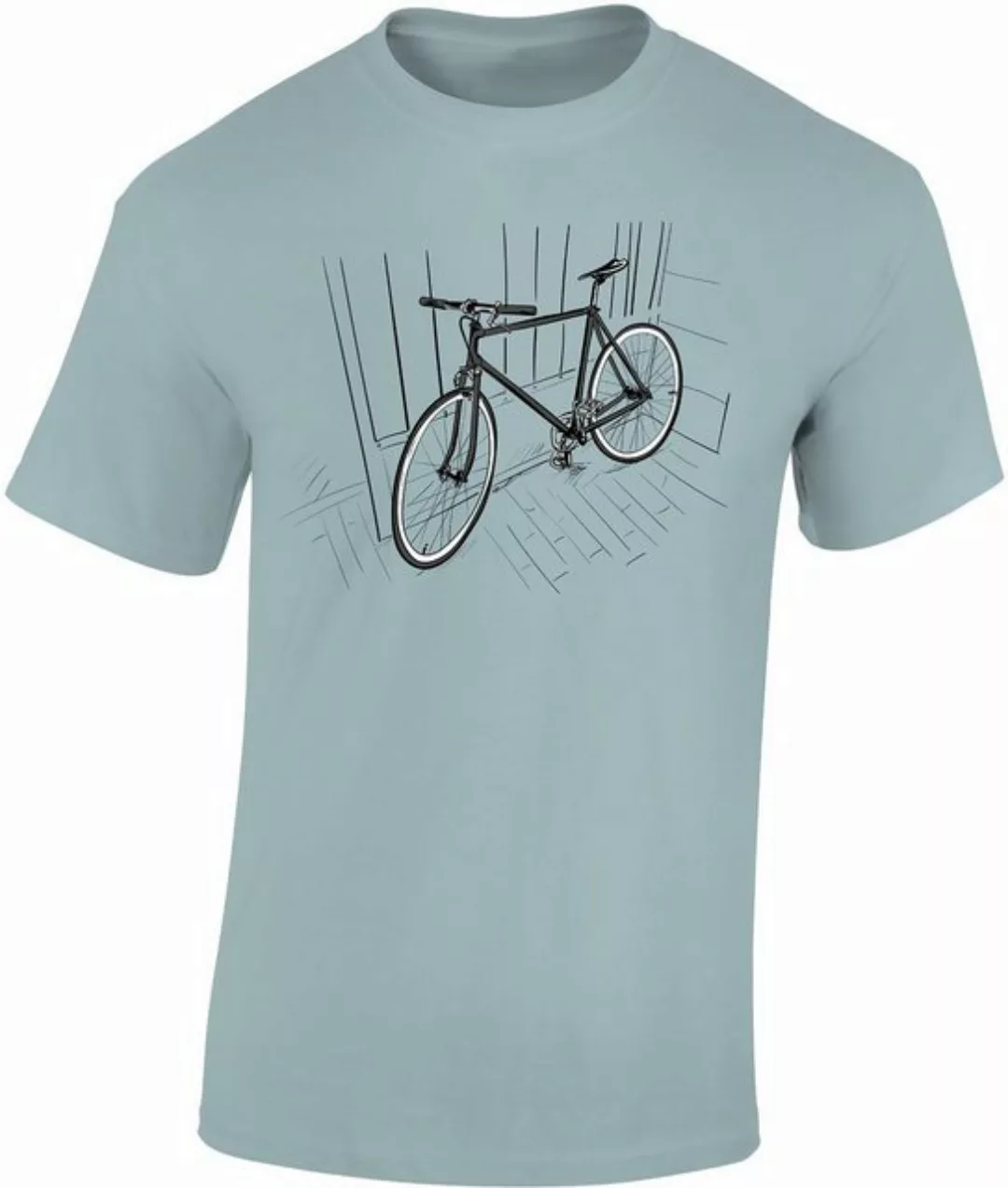 Baddery Print-Shirt Fahrrad T-Shirt : "Indoor Bike" - Rennrad Zubehör, hoch günstig online kaufen