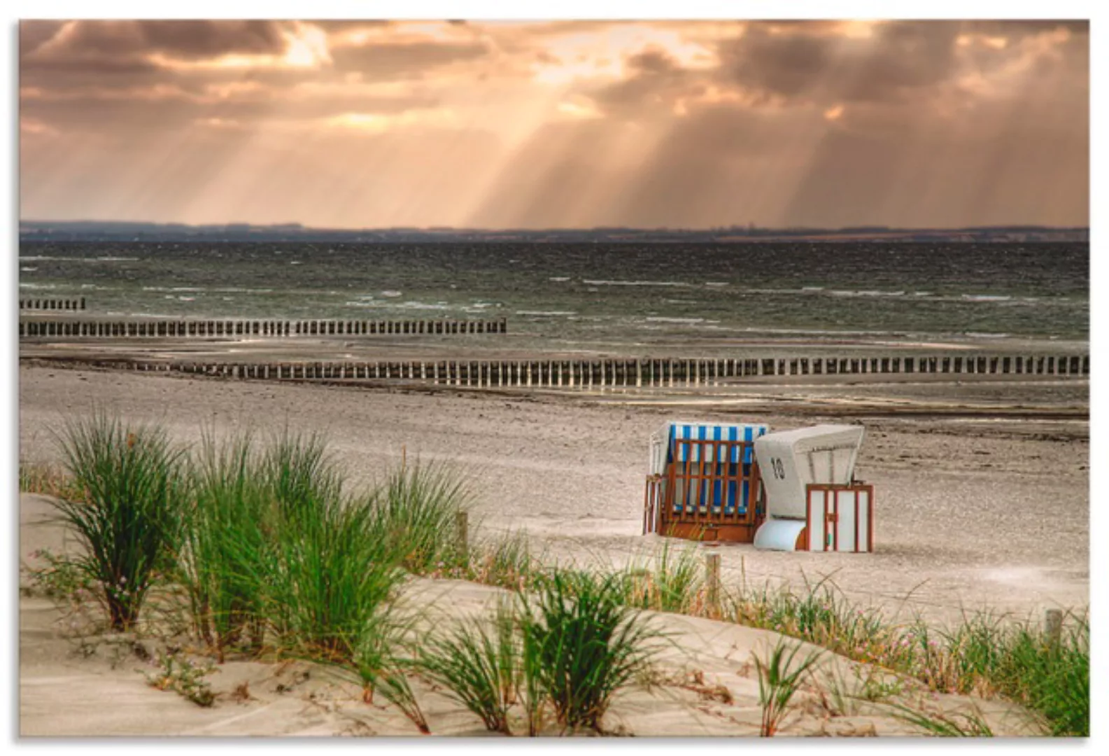 Artland Wandbild "Schwarzer Busch Strand auf Insel Poel", Strand, (1 St.), günstig online kaufen