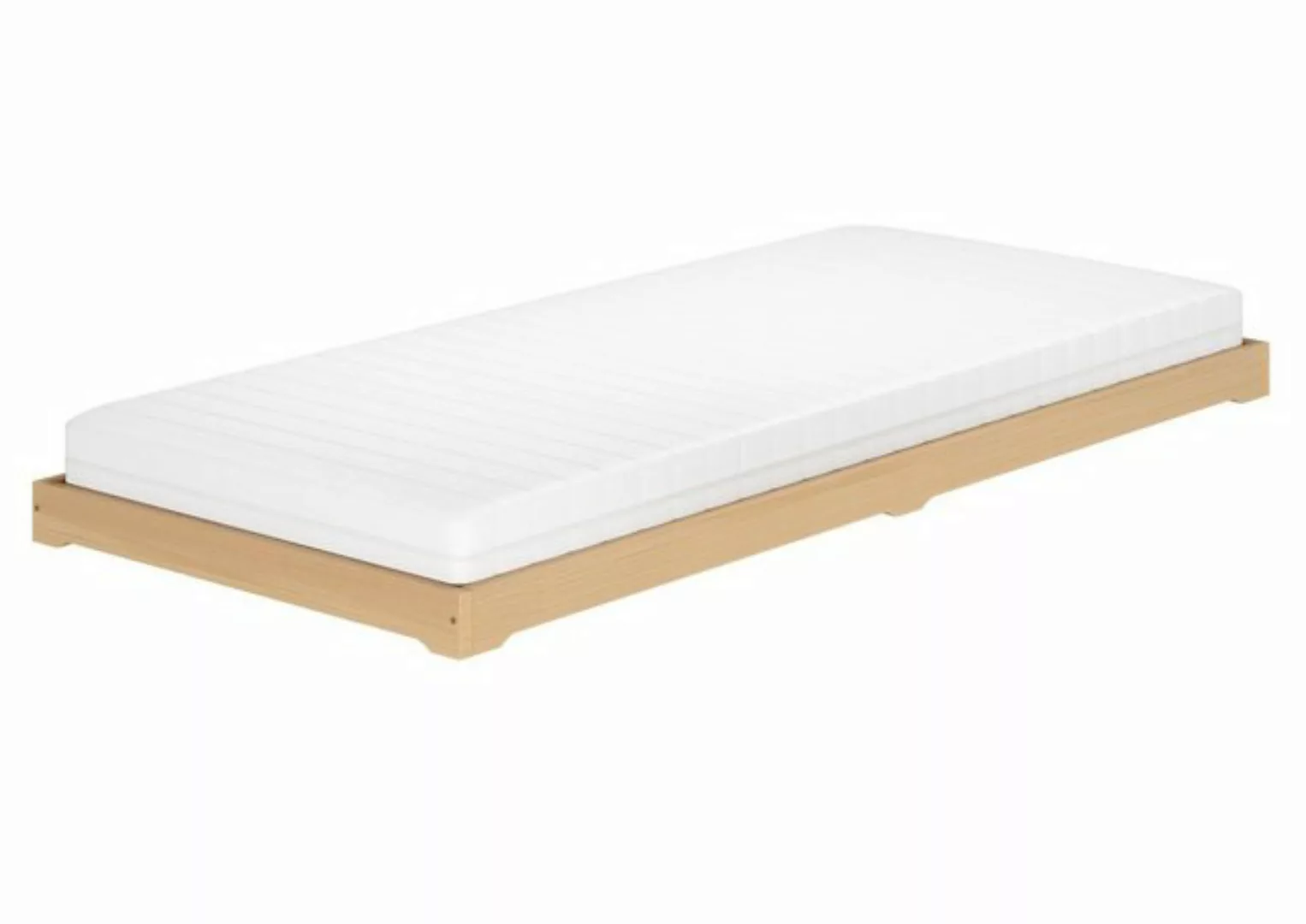 ERST-HOLZ Bett Bodenbett Bettrahmen Futonbett Buche massiv 100x200, Buchefa günstig online kaufen