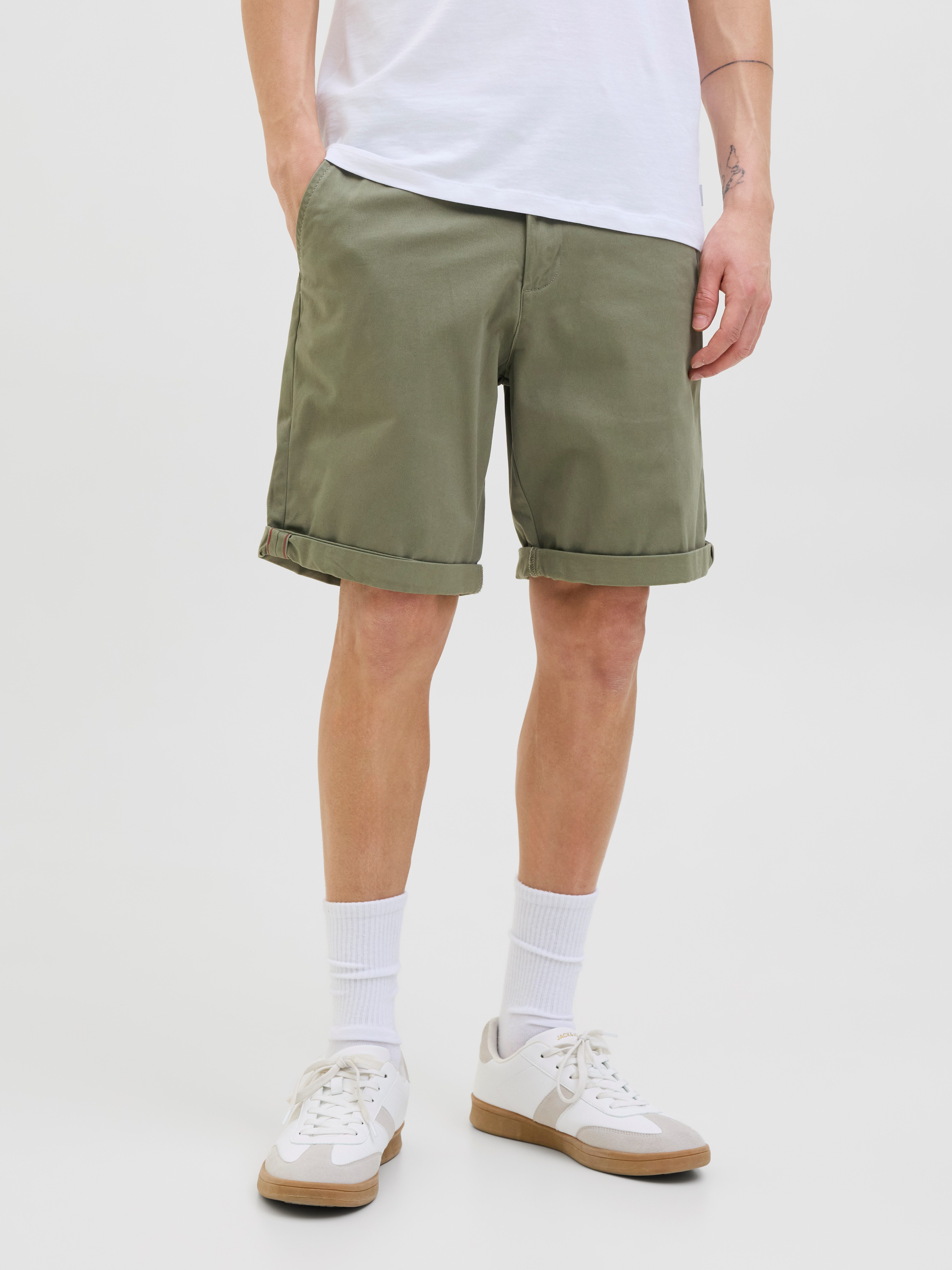 Jack & Jones Chinoshorts "JPSTBOWIE JJSHORTS S", mit Aufschlag günstig online kaufen