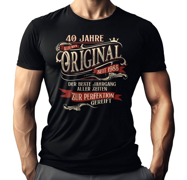 LOBO NEGRO® T-Shirt als Geschenk zum 40. Geburtstag - zur Perfektion gereif günstig online kaufen