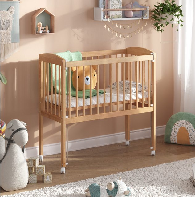 Alavya Home® Beistellbett 90x40 LEROY 2 in1 Baby Bett ab Geburt mit Matratz günstig online kaufen