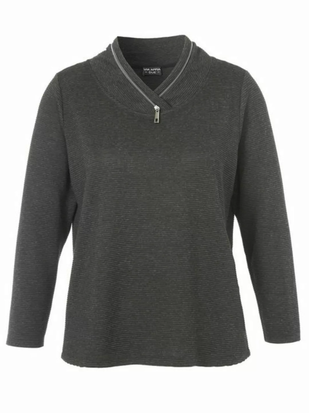 VIA APPIA DUE Sweatshirt mit Zier-Zipper günstig online kaufen