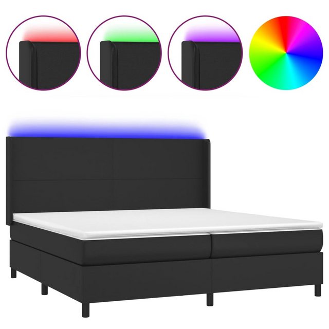 vidaXL Boxspringbett Boxspringbett mit Matratze und LED Kunstleder (200 x 2 günstig online kaufen