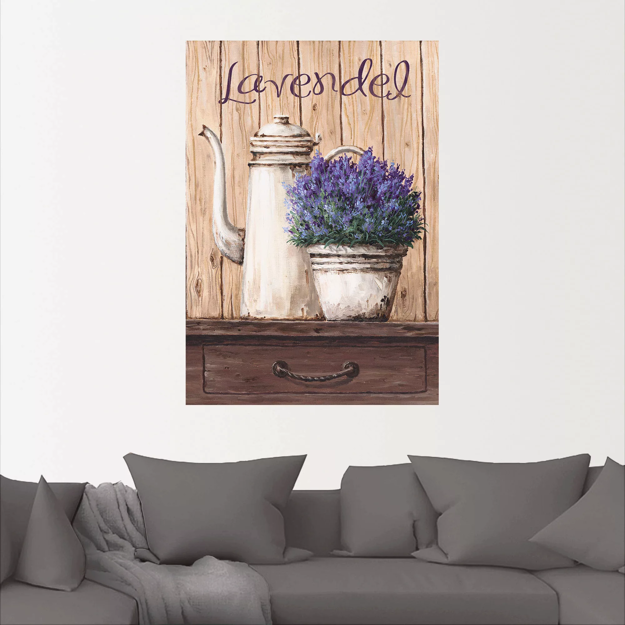 Artland Wandbild "Lavendel", Vasen & Töpfe, (1 St.) günstig online kaufen