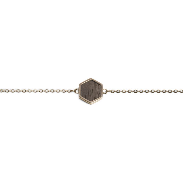 Armbänder Mit Holzdetail - Motiv Hexagon - Verschiedene Farben Und Grössen günstig online kaufen