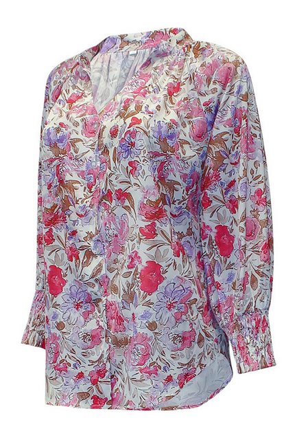 CHENIN Langarmhemd Damen Floral V-Ausschnitt Langarm Strickjacke Top Einrei günstig online kaufen