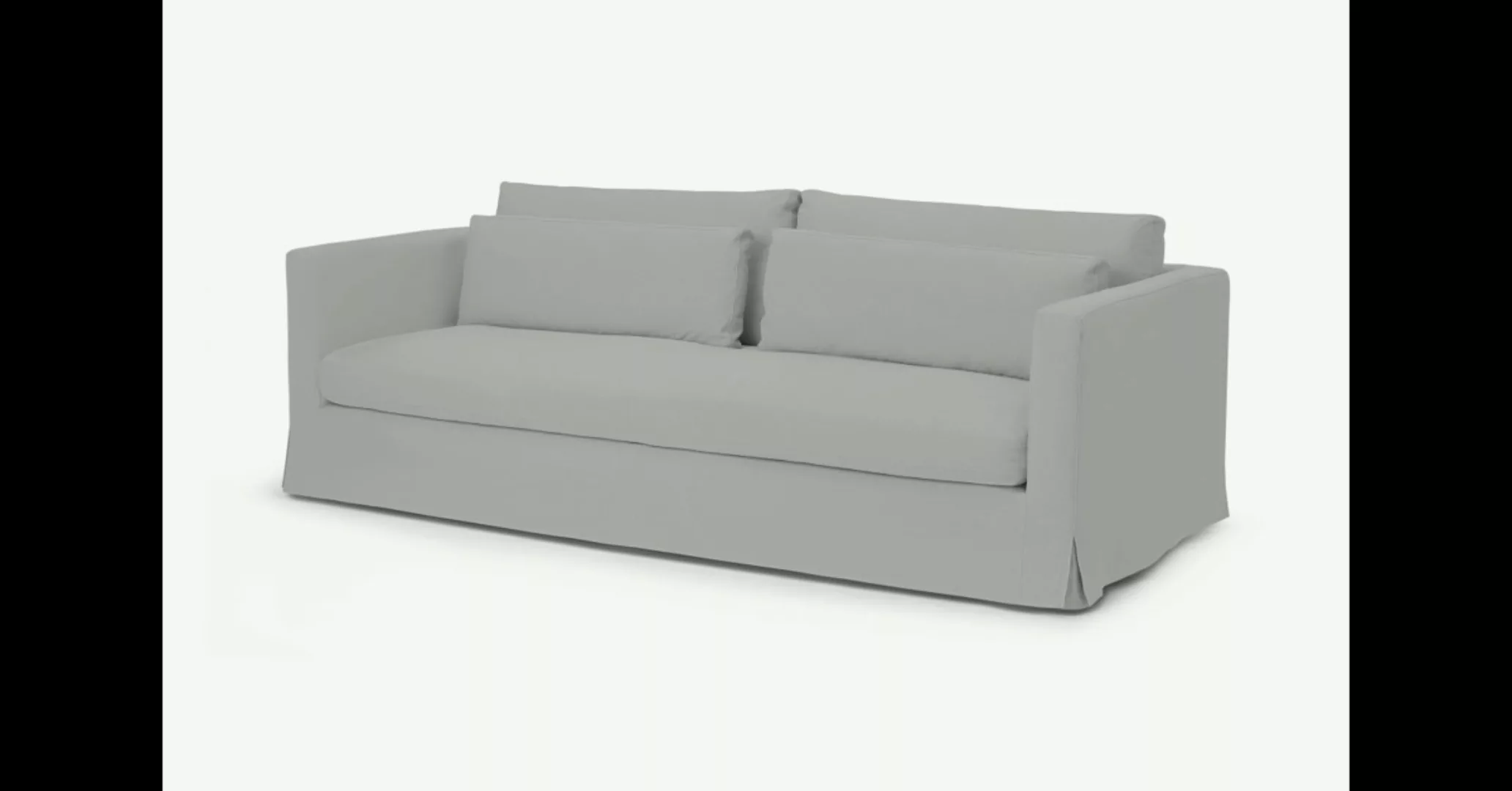 Arabelo 3-Sitzer Sofa, Baumwoll-Leinen-Mix in Mineralgrau - MADE.com günstig online kaufen