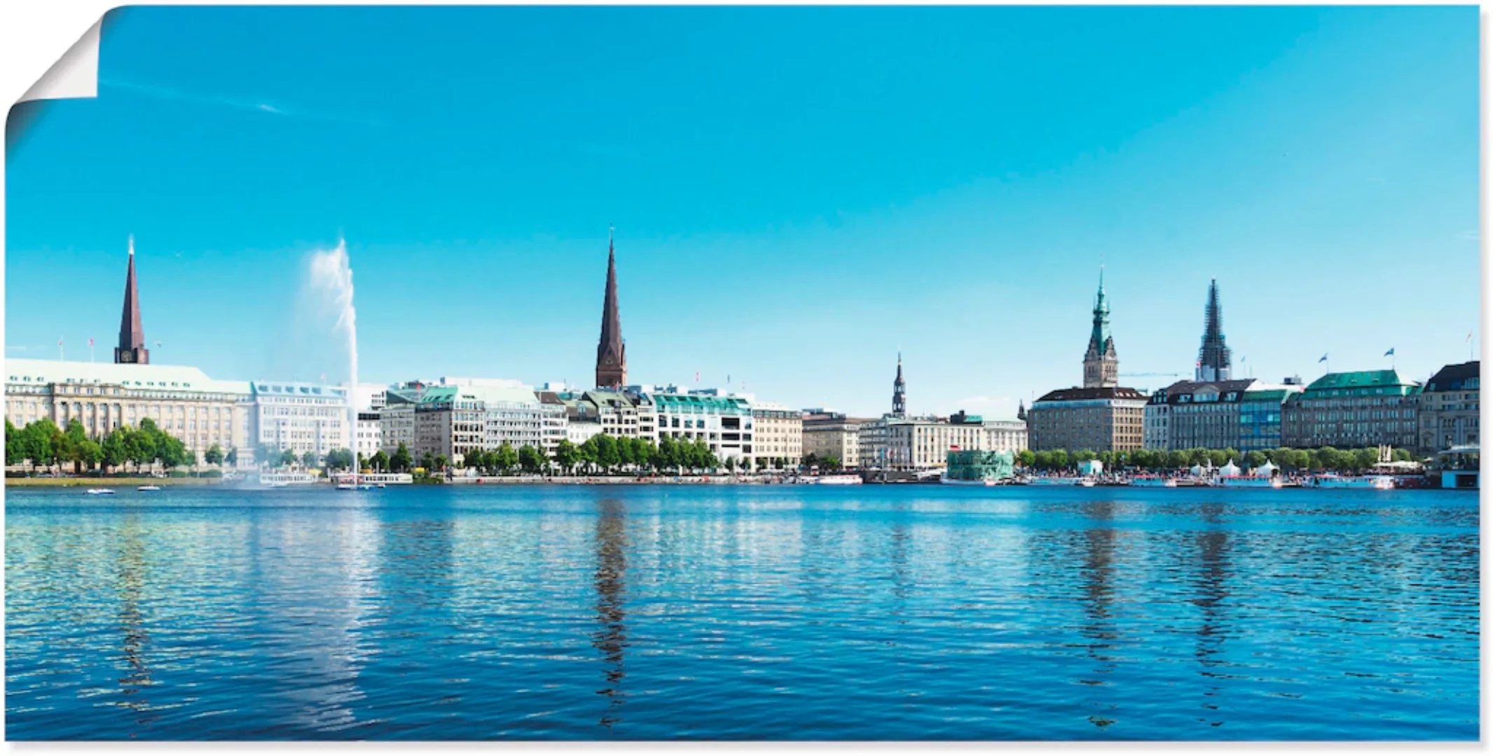 Artland Wandbild "Hamburg Alsterpanorama", Deutschland, (1 St.) günstig online kaufen