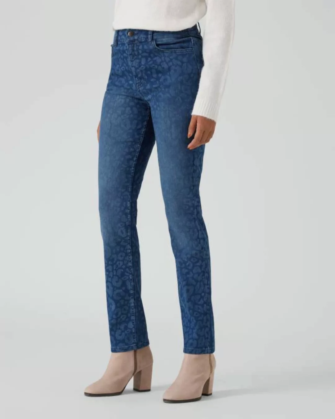 Judith Williams 5-Pocket-Jeans mit Animal-Laser-Print günstig online kaufen