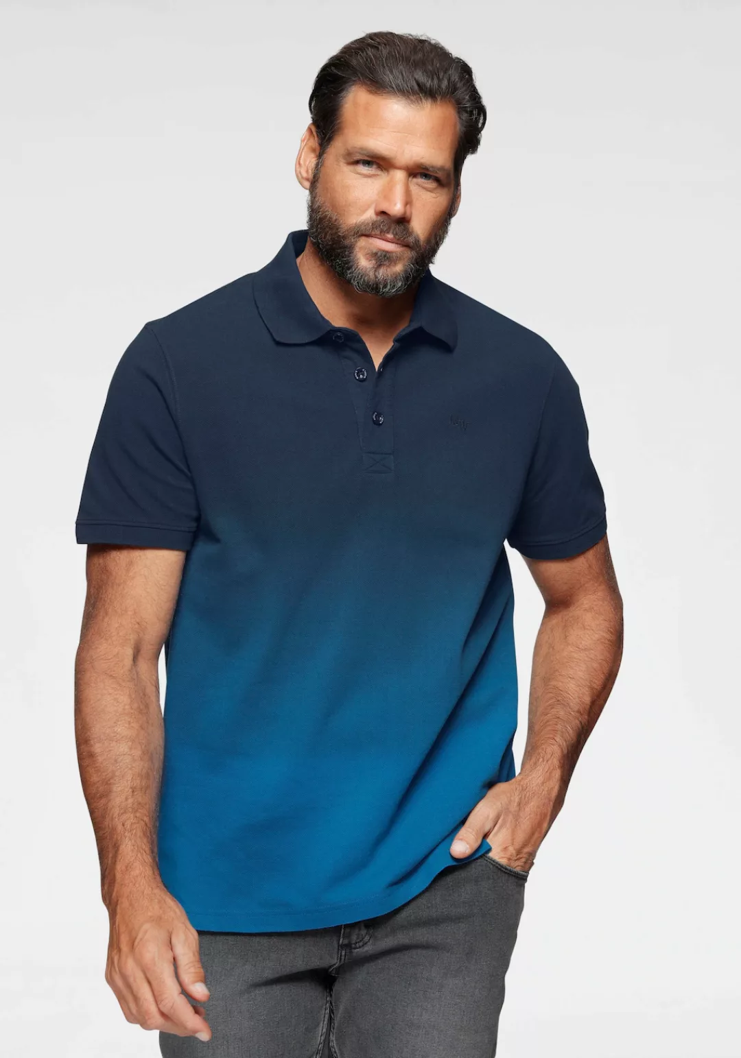 Man's World Poloshirt mit Farbverlauf günstig online kaufen