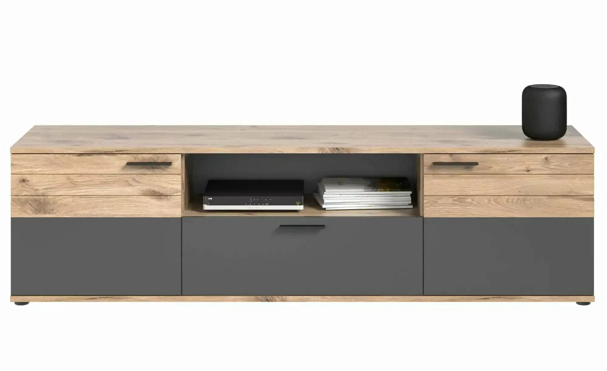 Lowboard   ¦ grau ¦ Maße (cm): B: 194 H: 53 Kommoden & Sideboards > Lowboar günstig online kaufen