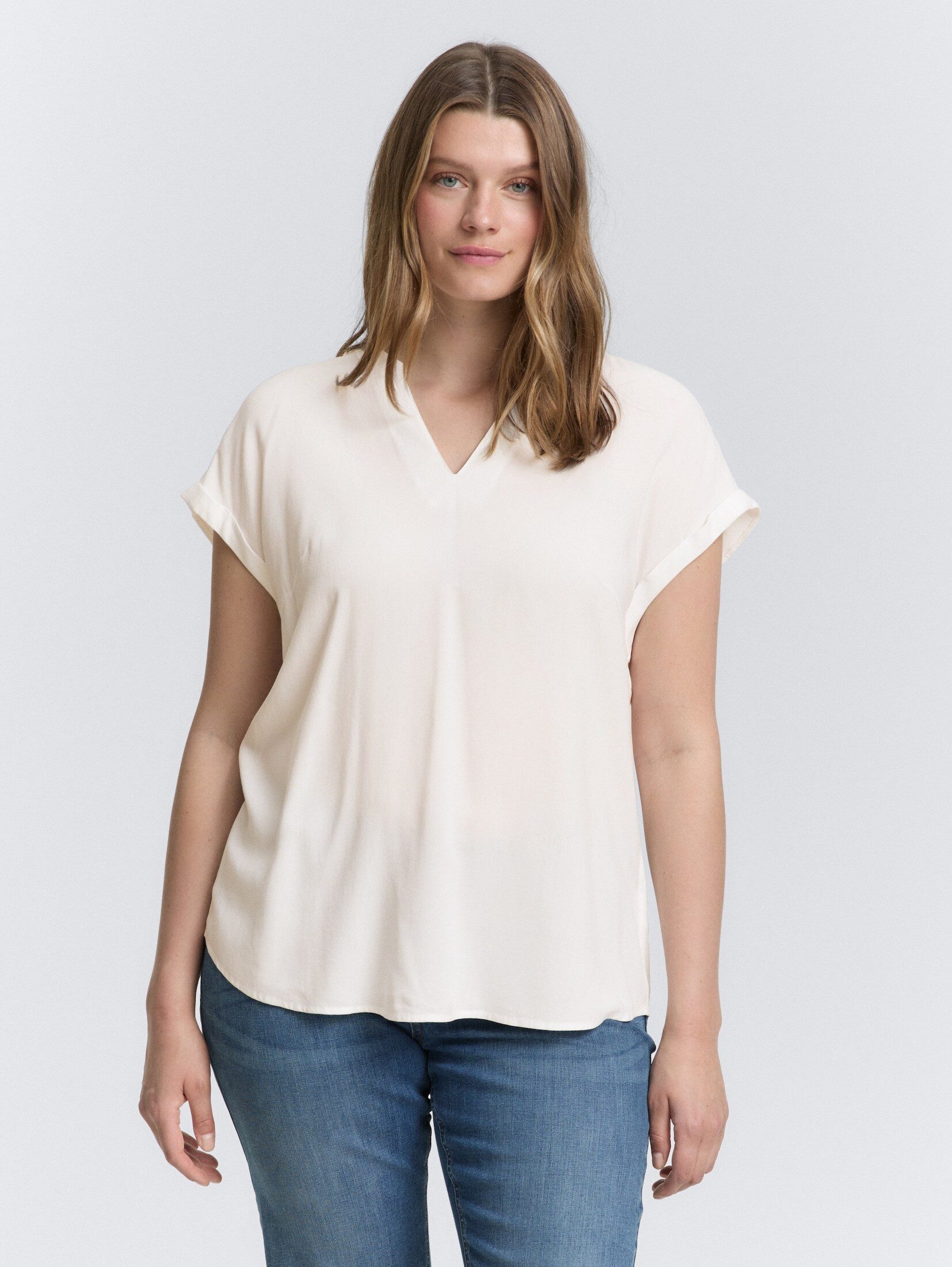 TOM TAILOR PLUS Kurzarmbluse Plus Size günstig online kaufen
