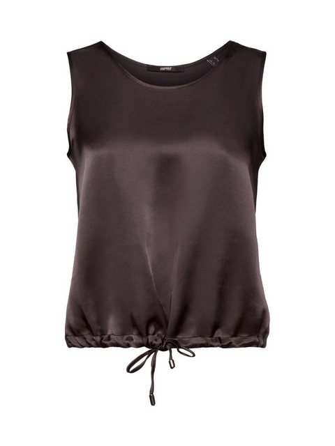 Esprit Collection T-Shirt Recycelt: Satintop aus Materialmix (1-tlg) günstig online kaufen