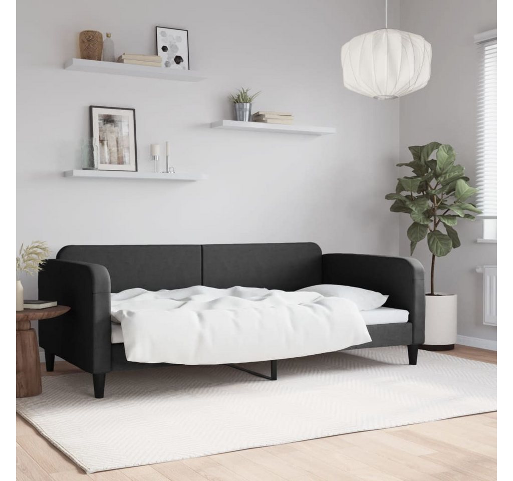 vidaXL Gästebett Tagesbett Schwarz 100x200 cm Stoff Gästebett Gästecouch Gä günstig online kaufen