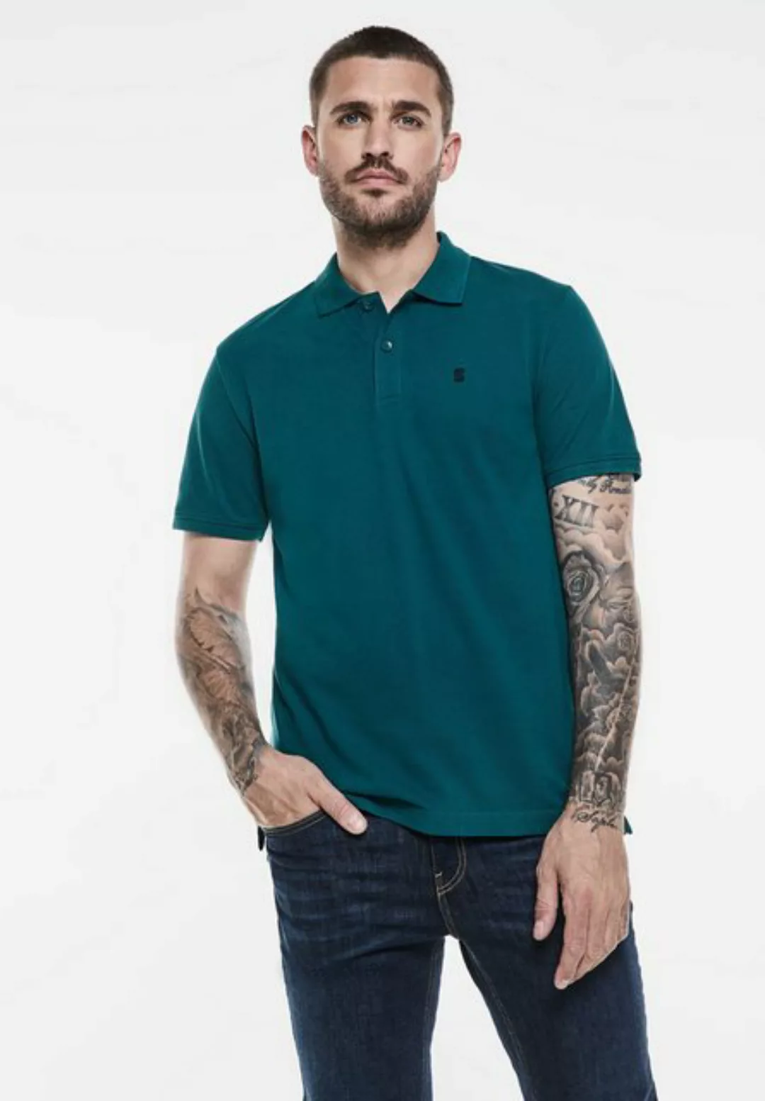 STREET ONE MEN Poloshirt in Unifarbe günstig online kaufen