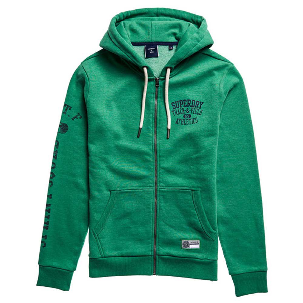 Superdry Track & Field Sweatshirt Mit Reißverschluss M Oregon Green Marl günstig online kaufen