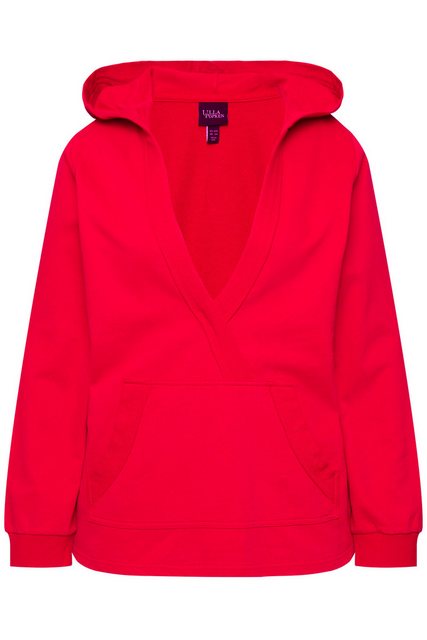 Ulla Popken Hoodie Hoodie Kapuze V-Ausschnitt Langarm günstig online kaufen