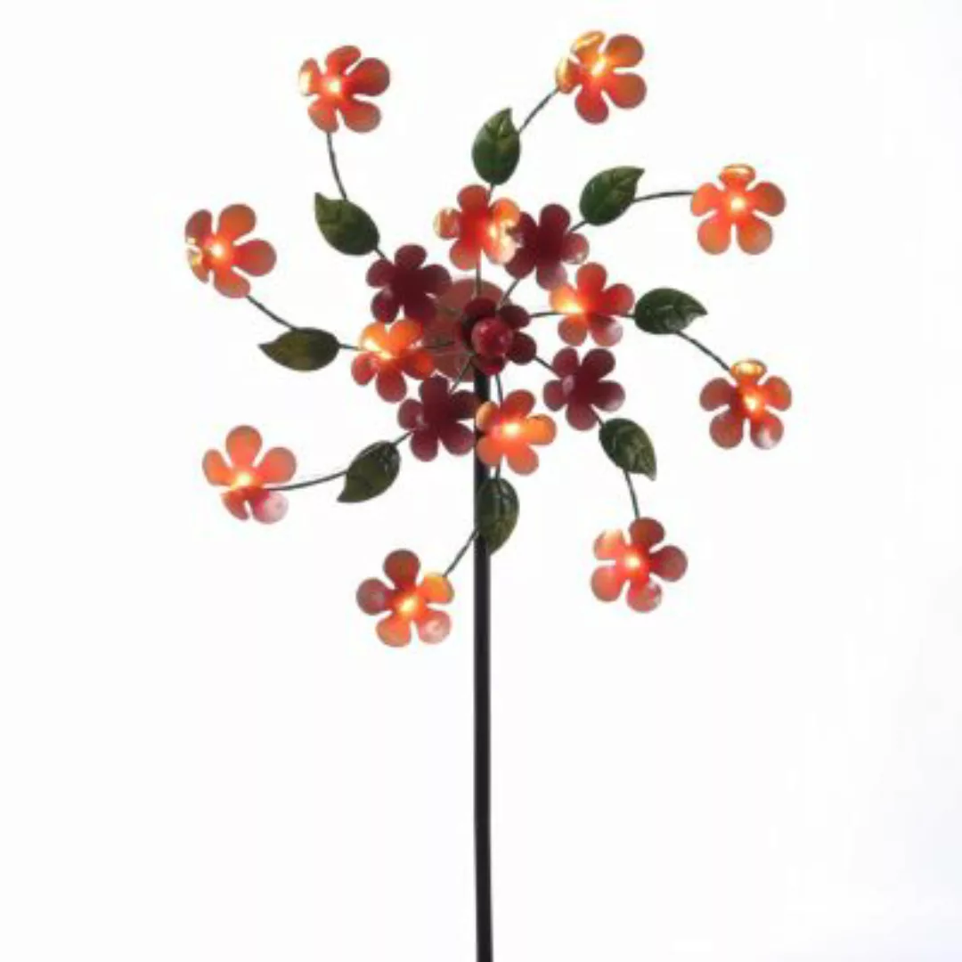 MARELIDA LED Solar Windrad Blume H: 100cm rosa günstig online kaufen