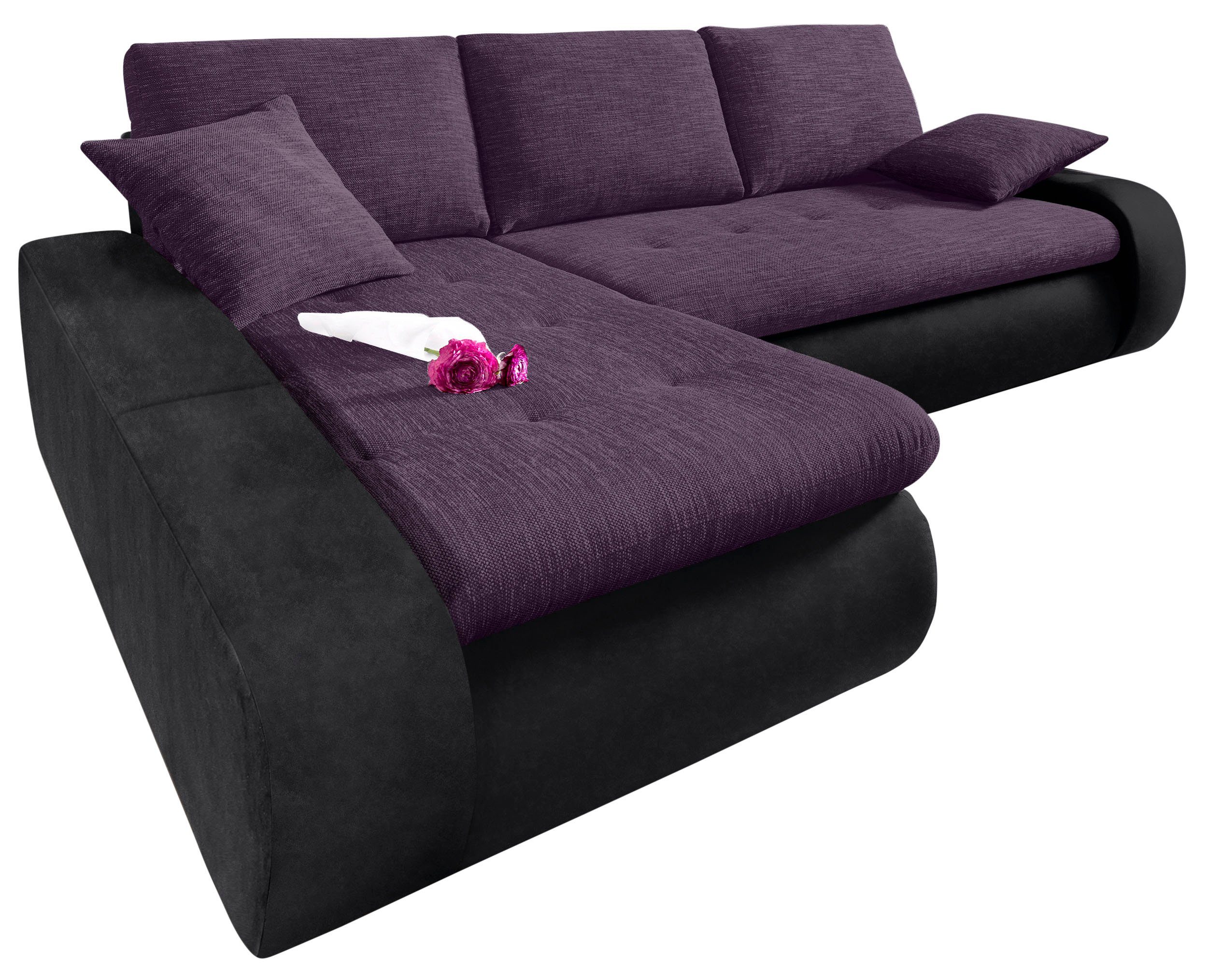 TRENDMANUFAKTUR Ecksofa "Indie, modern und bequem, Materialmix, L-Form", wa günstig online kaufen