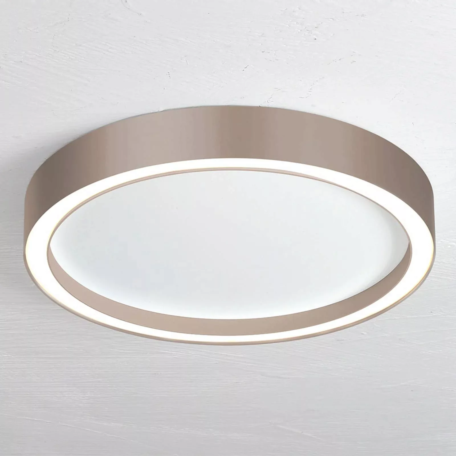 Bopp Aura LED-Deckenlampe Ø 40cm weiß/taupe günstig online kaufen