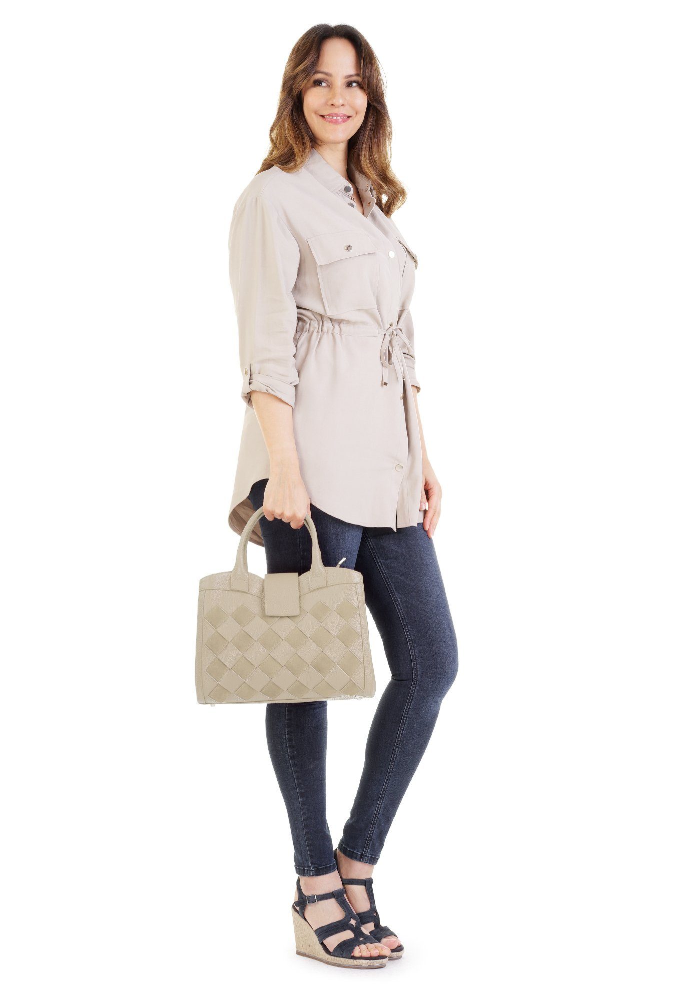 Samantha Look Henkeltasche, echt Leder, Made in Italy günstig online kaufen
