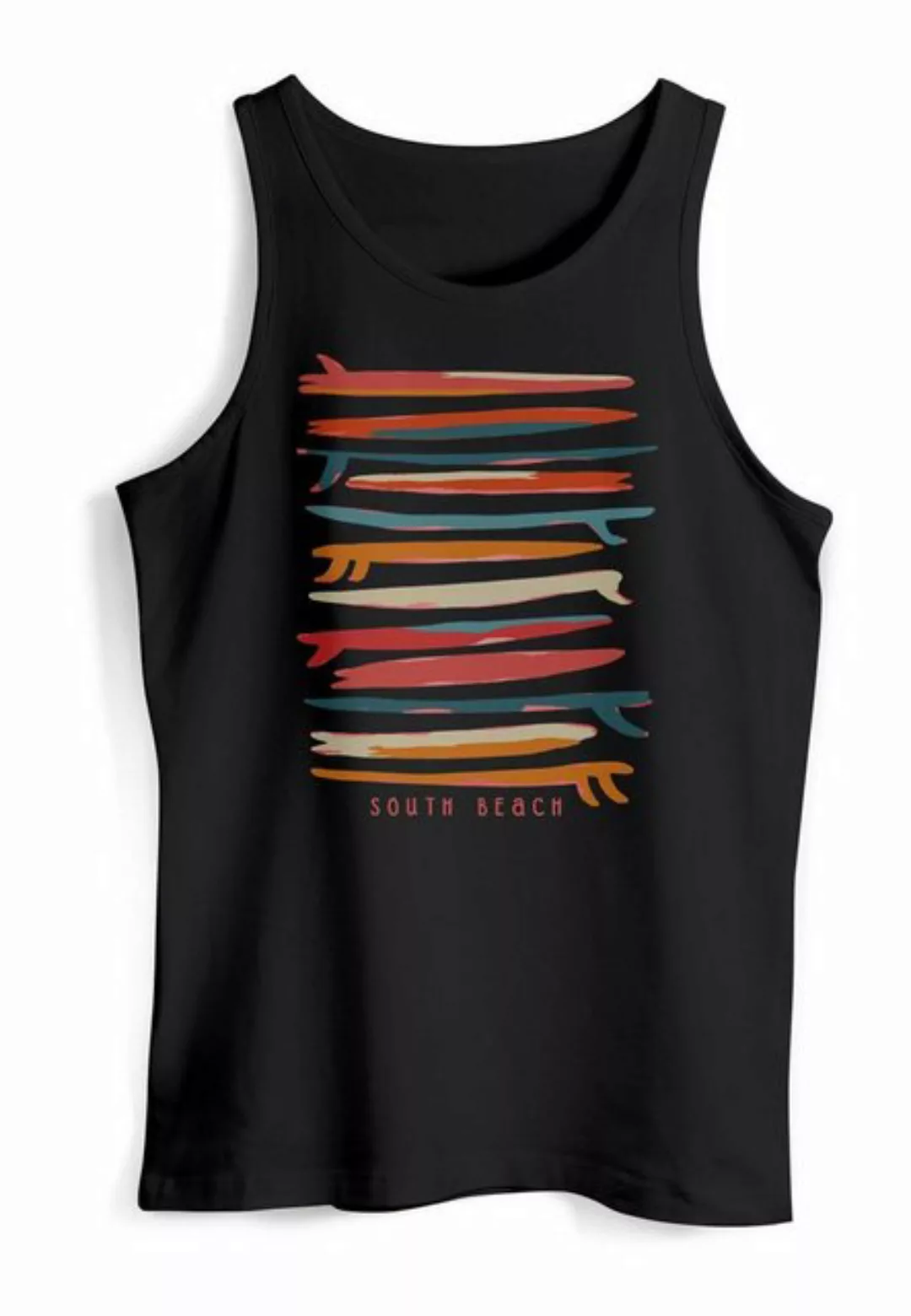 Neverless Tanktop Herren Tank-Top Surfboards South Beach California USA Som günstig online kaufen