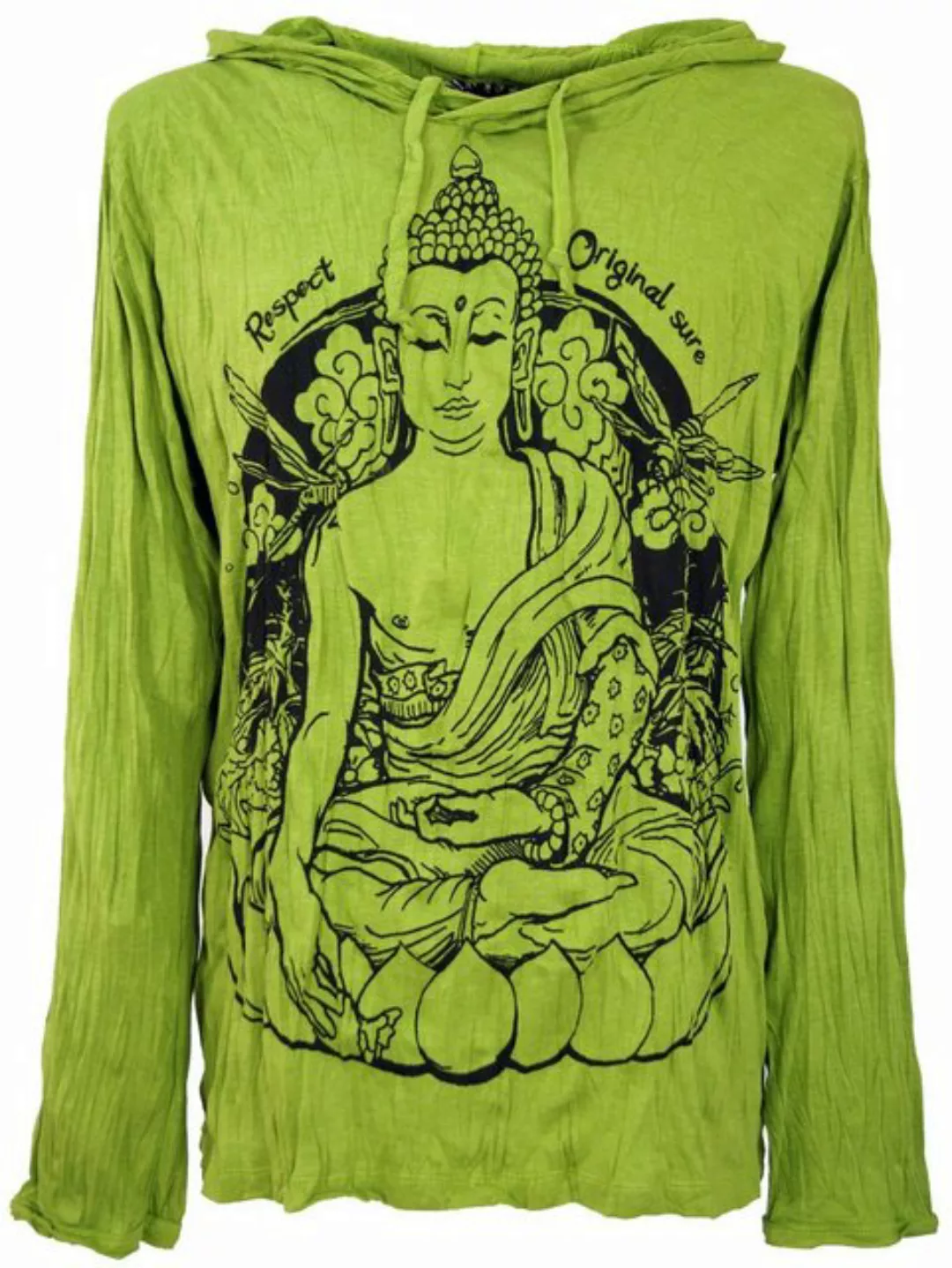 Guru-Shop T-Shirt Sure Langarmshirt, Kapuzenshirt Meditation.. Goa Style, F günstig online kaufen