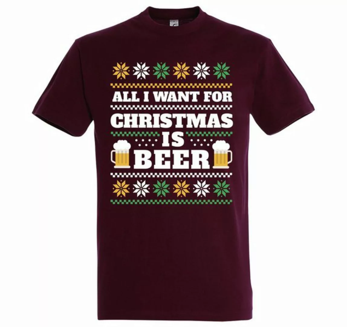 Youth Designz Print-Shirt Herren T-Shirt ALL I WANT FOR CHRISTMAS IS BEER m günstig online kaufen