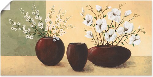 Artland Wandbild »Magnolien«, Vasen & Töpfe, (1 St.), als Alubild, Outdoorb günstig online kaufen