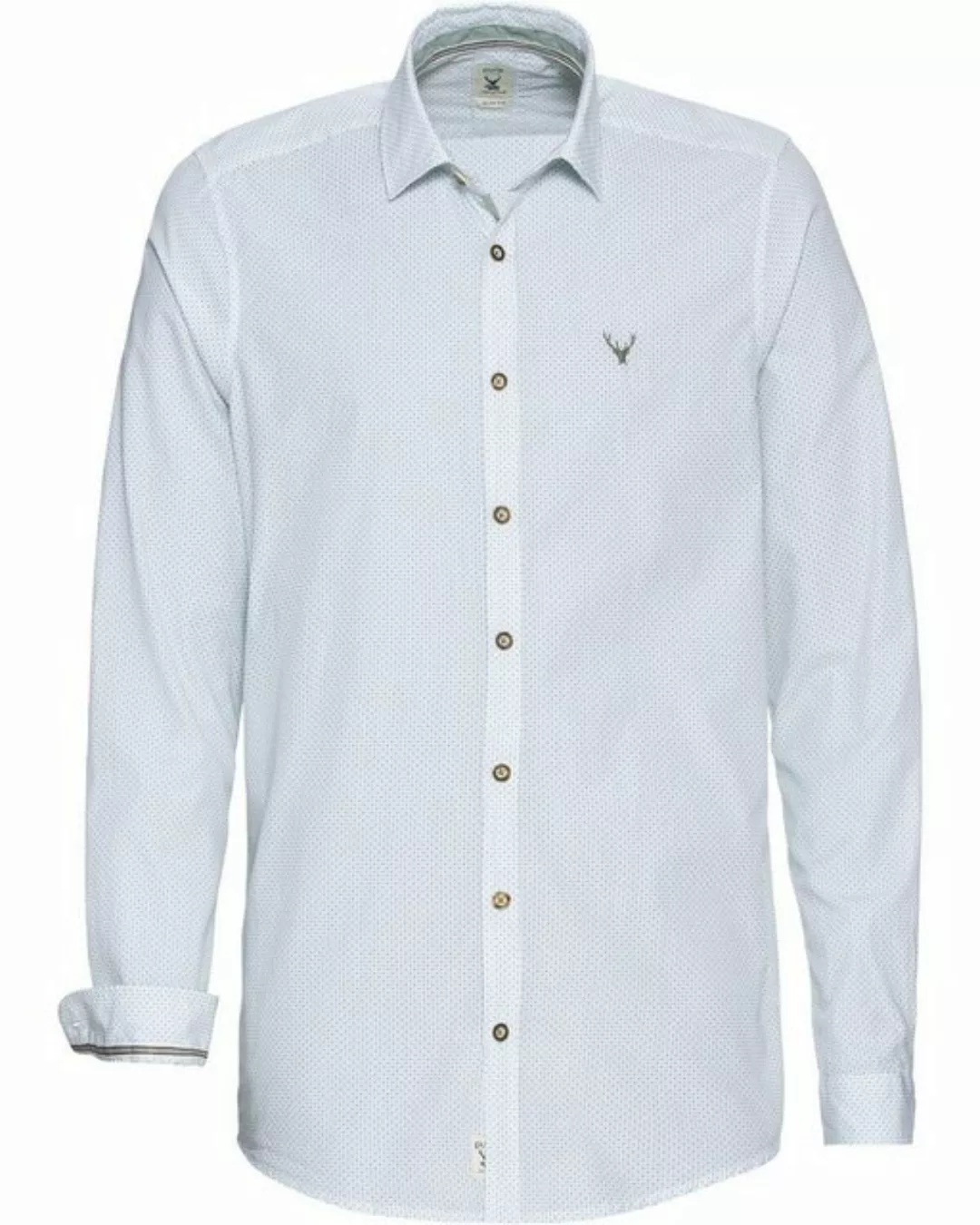 Pure Trachtenhemd Langarm-Hemd mit Allover-Druck günstig online kaufen