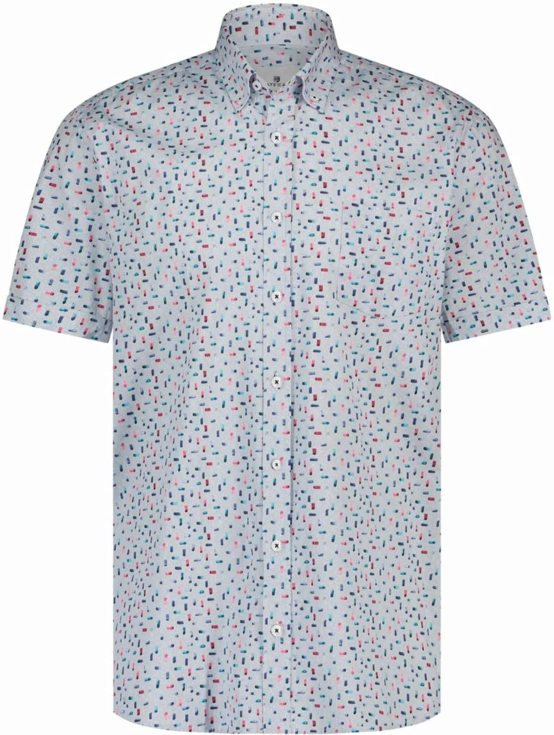 State Of Art Short Sleeve Hemd Druck Hellblau - Größe XXL günstig online kaufen